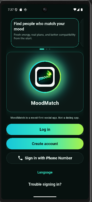 MoodMatch app screenshot